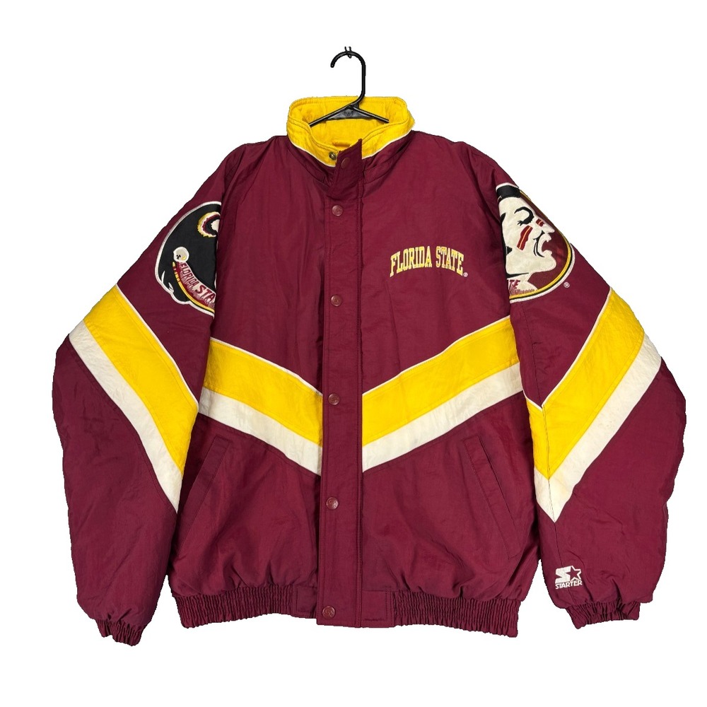 Vintage 90s Starter Florida State Seminoles Full Zip Heavy Jacket Mens XL FSU